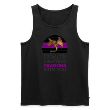 I Had The Time Of My Life Fighting Dragons - Men's Premium Organic Tank Top - black - Front - Michal (187cm)