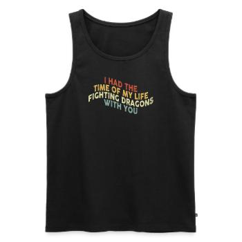 I Had The Time Of My Life Fighting Dragons - Men's Premium Organic Tank Top - black - Front - Michal (187cm)