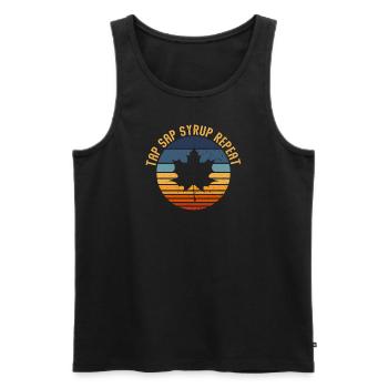 Ahornbaum-Essenz Männer Frauen Lustige Sugaring-Saison - Männer Premium Bio Tank Top - Schwarz - Vorne - Michal (187cm)
