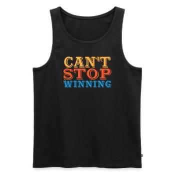 Can’t Stop Winning Lottery Winner Vibes - Débardeur bio Premium Homme - noir - Devant - Michal (187cm)