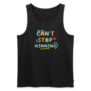 Can’t Stop Winning Lottery Winner Vibes - Débardeur bio Premium Homme - noir - Devant - Michal (187cm)