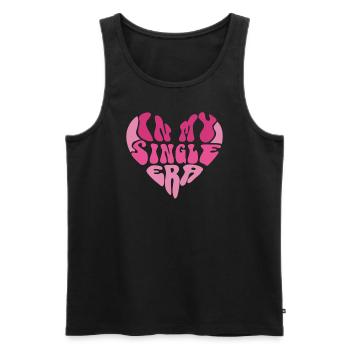 In My Single Era Funny Single Life - Men's Premium Organic Tank Top - black - Front - AI Model Male 178 light (178cm)
