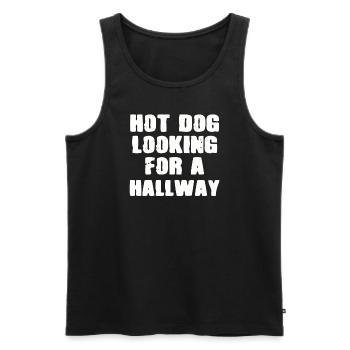 Hot Dog Looking For A Hallway - Men's Premium Organic Tank Top - black - Front - Michal (187cm)