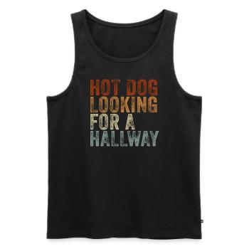 Hot Dog Looking For A Hallway - Men's Premium Organic Tank Top - black - Front - Michal (187cm)