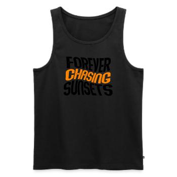 Forever Chasing Sunsets Vacances d’été rétro - Débardeur bio Premium Homme - noir - Devant - Michal (187cm)