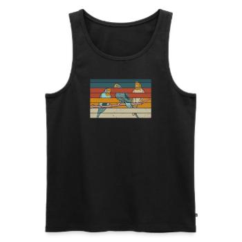 Bird Watching Birder Ornithologist Bird Lover - Men's Premium Organic Tank Top - black - Front - AI Model Male 178 light (178cm)