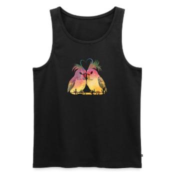 Bird Watching Birder Ornithologist Bird Lover - Men's Premium Organic Tank Top - black - Front - AI Model Male 178 light (178cm)