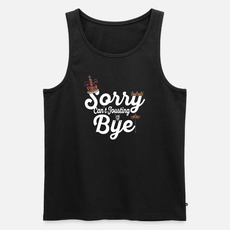 Ritter Mittelalterliche Renaissance-Ritterrüstung - Männer Premium Bio Tank Top - Schwarz