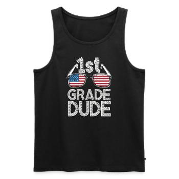 Professeur de maternelle Drôle Étudiant 1er Diplôme - Débardeur bio Premium Homme - noir - Devant - Michal (187cm)