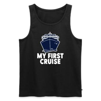 Mein erster Kreuzfahrt-Familienurlaub - lustig und aufregend - Männer Premium Bio Tank Top - Schwarz - Vorne - AI Model Male 178 light (178cm)