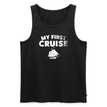 My First Cruise Family Vacation - Fun and Exciting - Men's Premium Organic Tank Top - black - Front - Michal (187cm)