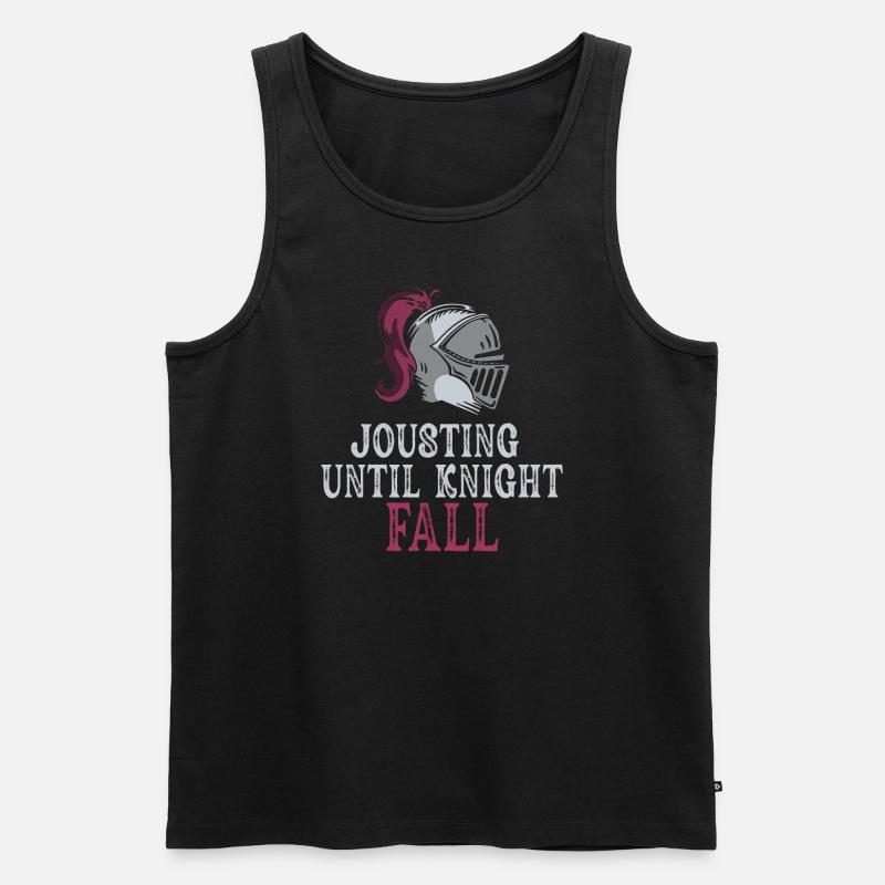 Ritter Mittelalterliche Renaissance-Ritterrüstung - Männer Premium Bio Tank Top - Schwarz