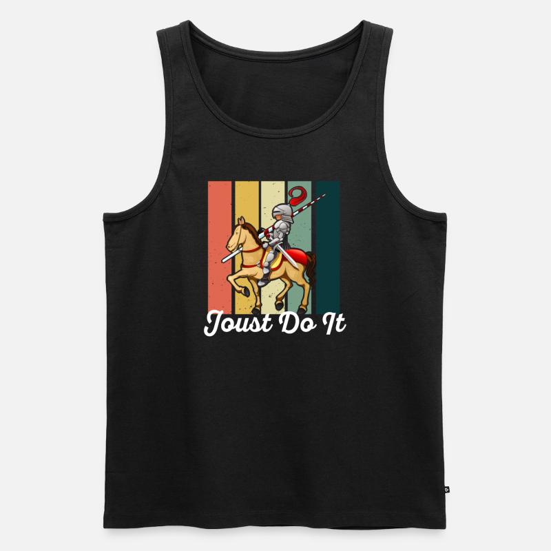 Ritter Mittelalterliche Renaissance-Ritterrüstung - Männer Premium Bio Tank Top - Schwarz