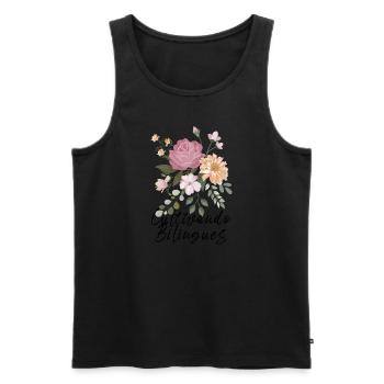 Cultivando Bilingües Spanish Teacher Apparel - Men's Premium Organic Tank Top - black - Front - Michal (187cm)