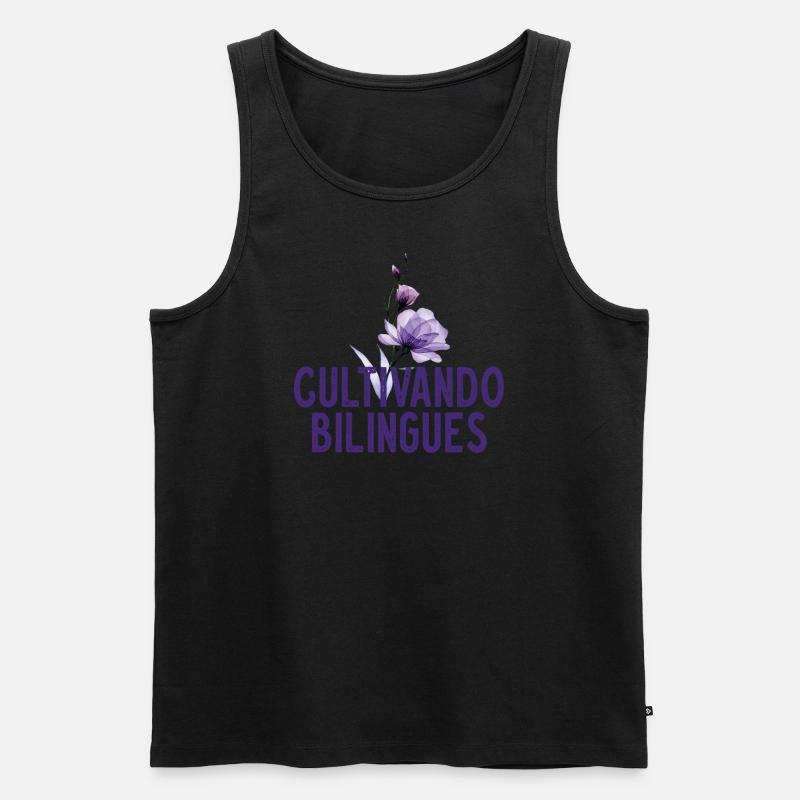 Cultivando Bilingües Spanischlehrer Bekleidung - Männer Premium Bio Tank Top - Schwarz