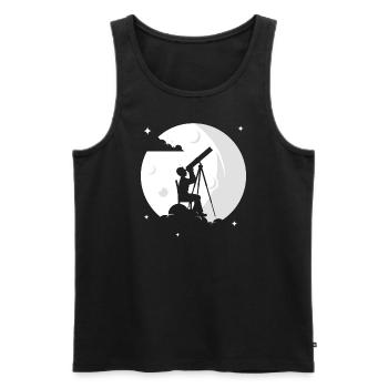 Photographie spatiale Télescope d’observation des étoiles Astronomie - Débardeur bio Premium Homme - noir - Devant - Michal (187cm)