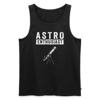 Photographie spatiale Télescope d’observation des étoiles Astronomie - Débardeur bio Premium Homme - noir - Devant - Michal (187cm)