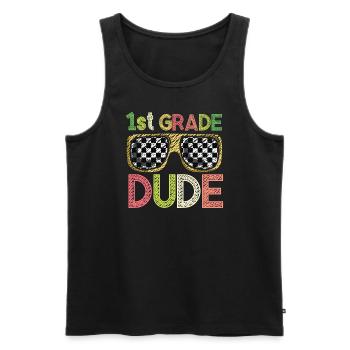 Professeur de maternelle Drôle Étudiant 1er Diplôme - Débardeur bio Premium Homme - noir - Devant - Michal (187cm)