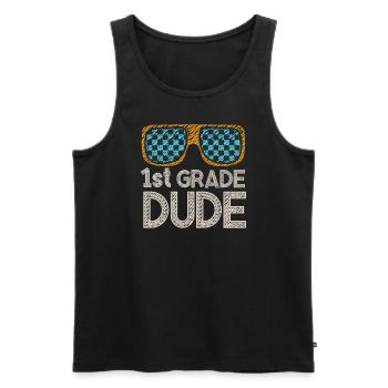 Professeur de maternelle Drôle Étudiant 1er Diplôme - Débardeur bio Premium Homme - noir - Devant - Michal (187cm)