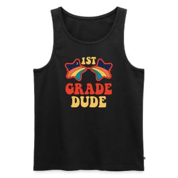 Professeur de maternelle Drôle Étudiant 1er Diplôme - Débardeur bio Premium Homme - noir - Devant - Michal (187cm)