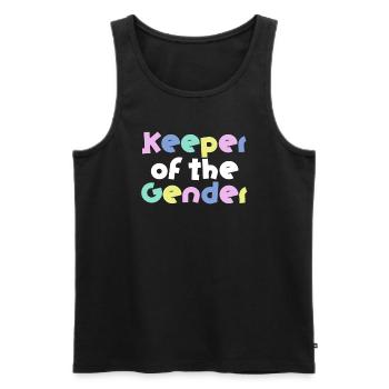 Keeper Of The Gender - Men's Premium Organic Tank Top - black - Front - AI Model Male 178 light (178cm)