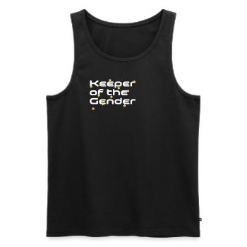 Keeper Of The Gender - Men's Premium Organic Tank Top - black - Front - AI Model Male 178 light (178cm)