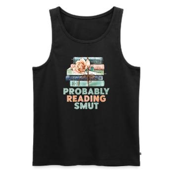 Wahrscheinlich Smut lesen Vintage-Bücher Schmutz - Männer Premium Bio Tank Top - Schwarz - Vorne - Michal (187cm)