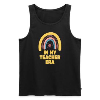 In meiner Lehrzeit Unterricht - Männer Premium Bio Tank Top - Schwarz - Vorne - AI Model Male 178 light (178cm)