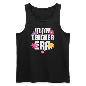 In meiner Lehrzeit Unterricht - Männer Premium Bio Tank Top - Schwarz - Vorne - AI Model Male 178 light (178cm)