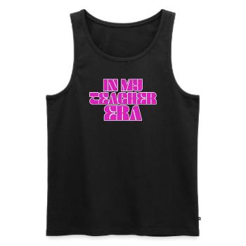 In meiner Lehrzeit Unterricht - Männer Premium Bio Tank Top - Schwarz - Vorne - AI Model Male 178 light (178cm)