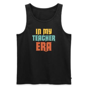 In My Teaching Era Teaching - Men's Premium Organic Tank Top - black - Front - Michal (187cm)