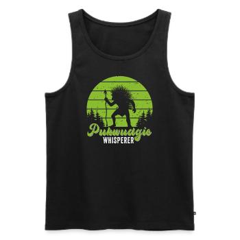 Pukwudgie Kryptide Folklore Mythen - Männer Premium Bio Tank Top - Schwarz - Vorne - AI Model Male 178 light (178cm)