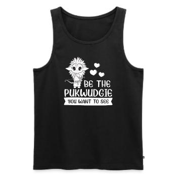 Pukwudgie Kryptide Folklore Mythen - Männer Premium Bio Tank Top - Schwarz - Vorne - AI Model Male 178 light (178cm)