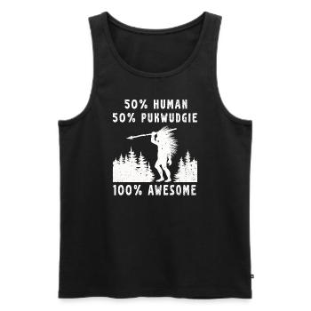 Pukwudgie Kryptide Folklore Mythen - Männer Premium Bio Tank Top - Schwarz - Vorne - AI Model Male 178 light (178cm)