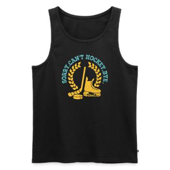 Sorry Can't Hockey Bye Hockey Lover - Men's Premium Organic Tank Top - black - Front - Michal (187cm)