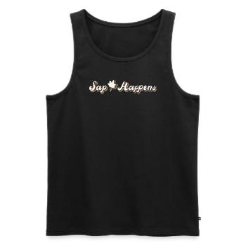 Maple Syrup Tree Tapping Funny Autumn - Men's Premium Organic Tank Top - black - Front - AI Model Male 178 light (178cm)