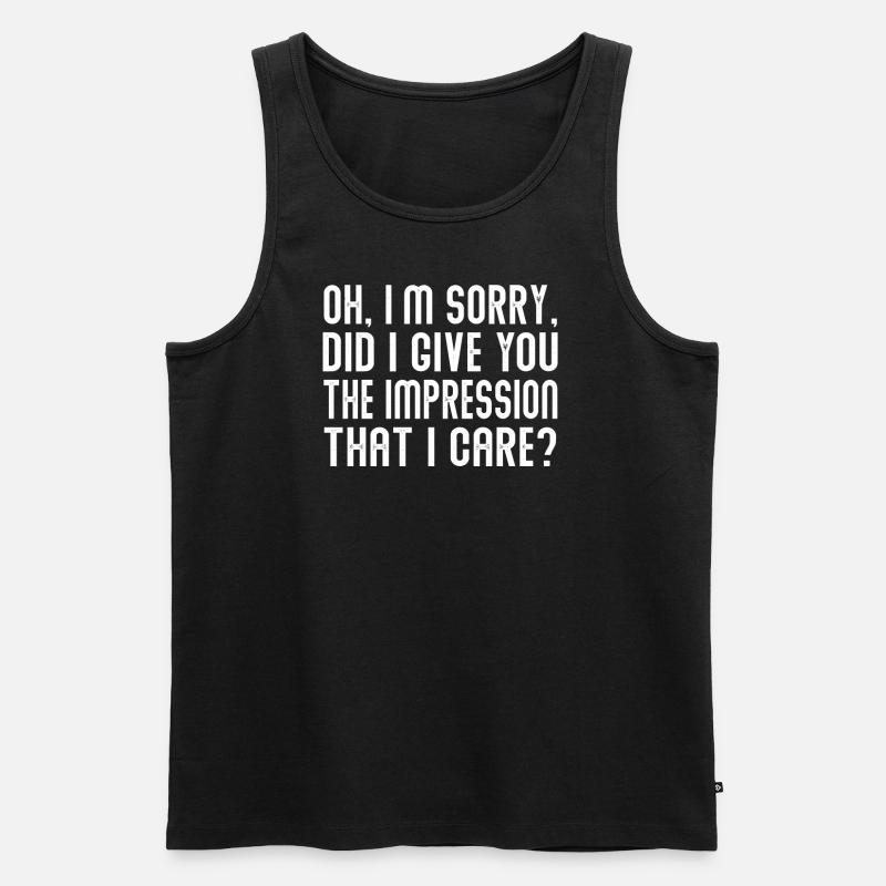 Indifference Sarcasm Different Attitude - Men's Premium Organic Tank Top - black