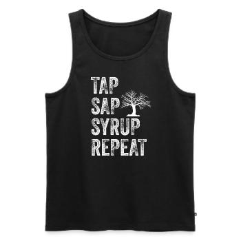 Maple Tree Essence Men Women Funny - Men's Premium Organic Tank Top - black - Front - AI Model Male 178 light (178cm)
