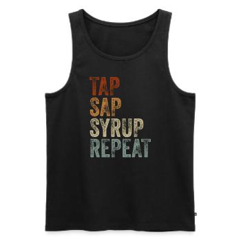 Maple Tree Essence Men Women Funny - Men's Premium Organic Tank Top - black - Front - Michal (187cm)