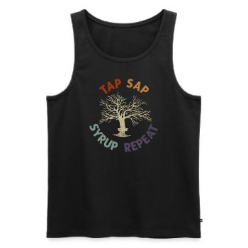 Maple Tree Essence Men Women Funny - Men's Premium Organic Tank Top - black - Front - AI Model Male 178 light (178cm)