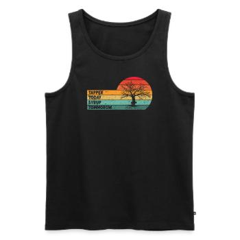 Maple Tree Essence Men Women Funny - Men's Premium Organic Tank Top - black - Front - Michal (187cm)