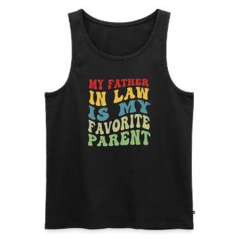Favorite Son and Father Family Fun - A - Men's Premium Organic Tank Top - black - Front - Michal (187cm)