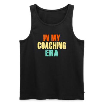 Proud Coach Apparel - Best Coach, Team - Men's Premium Organic Tank Top - black - Front - AI Model Male 178 light (178cm)