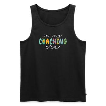Proud Coach Apparel - Best Coach, Team - Men's Premium Organic Tank Top - black - Front - AI Model Male 178 light (178cm)