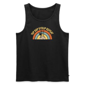 Maple Tree Essence Men Women Funny - Men's Premium Organic Tank Top - black - Front - Michal (187cm)