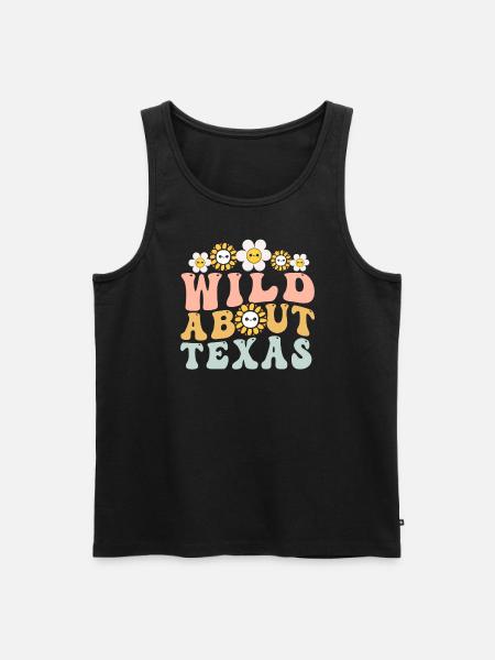 Wildflower Fields Wildflowers Bluebonnet - Men's Premium Organic Tank Top - black