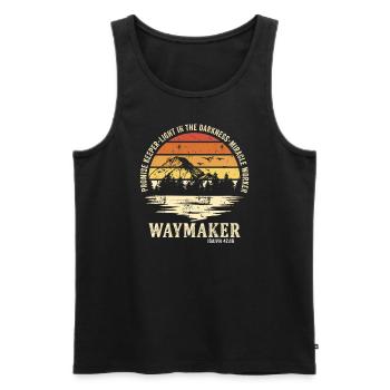 Waymaker Promise Keeper Miracle Worker - Men's Premium Organic Tank Top - black - Front - AI Model Male 178 light (178cm)