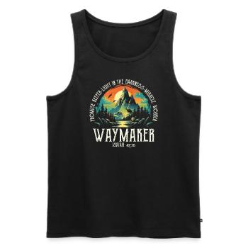 Waymaker Promise Keeper Miracle Worker - Men's Premium Organic Tank Top - black - Front - Michal (187cm)