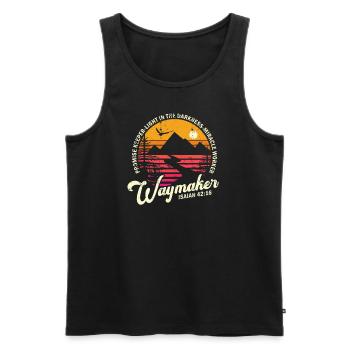 Waymaker Promise Keeper Miracle Worker - Men's Premium Organic Tank Top - black - Front - Michal (187cm)