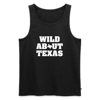 Wildflower Fields Wildflowers Bluebonnet - Men's Premium Organic Tank Top - black - Front - AI Model Male 178 light (178cm)